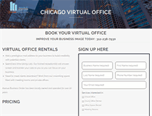 Tablet Screenshot of chicagovirtualoffice.com